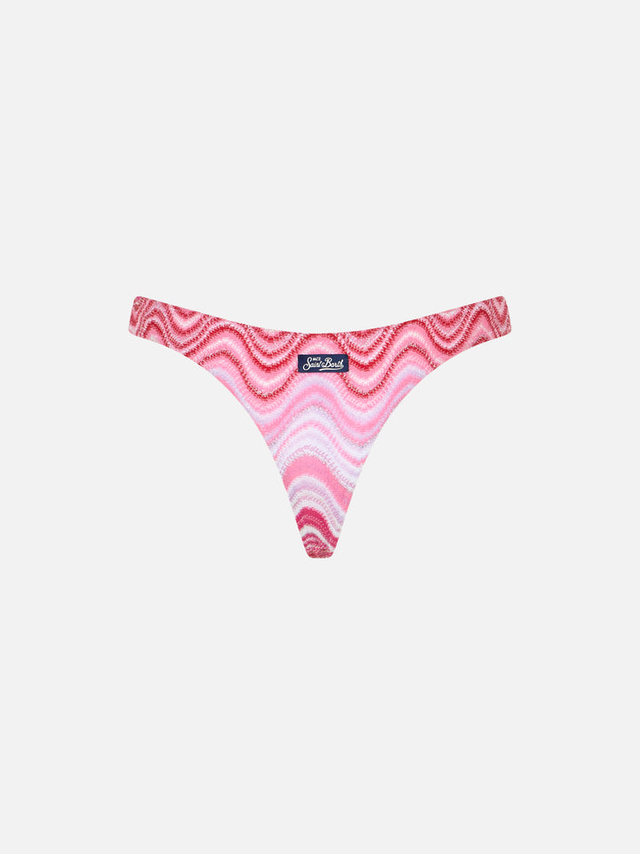 Braguita de bikini cheeky de punto raschel para mujer Naomi 