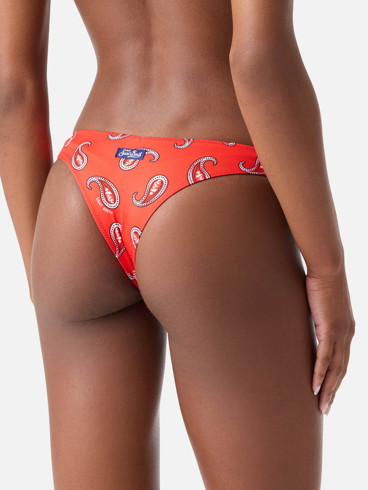 Bas de bikini Red Naomi cheeky à imprimé paisley 
