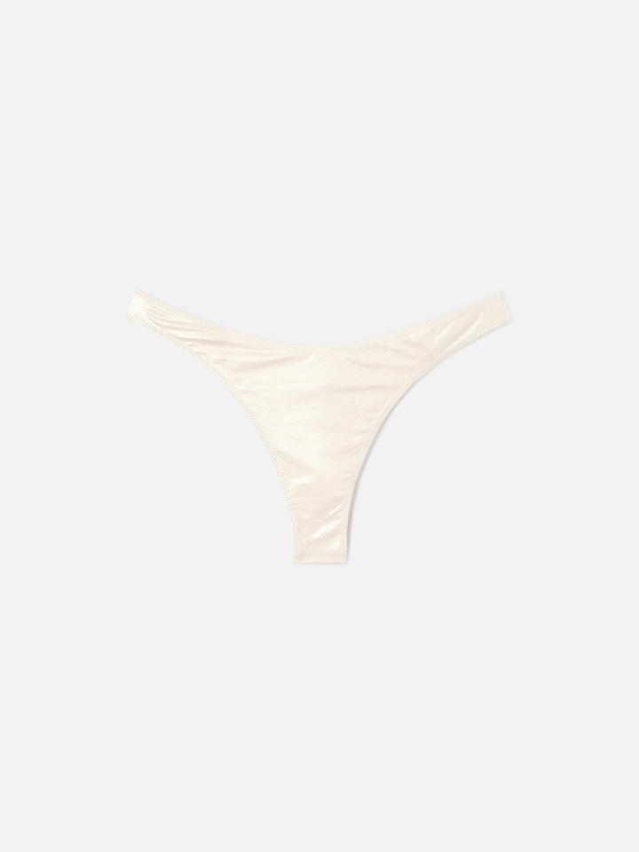 Bas de bikini cheeky Naomi à effet feuille d’or 
