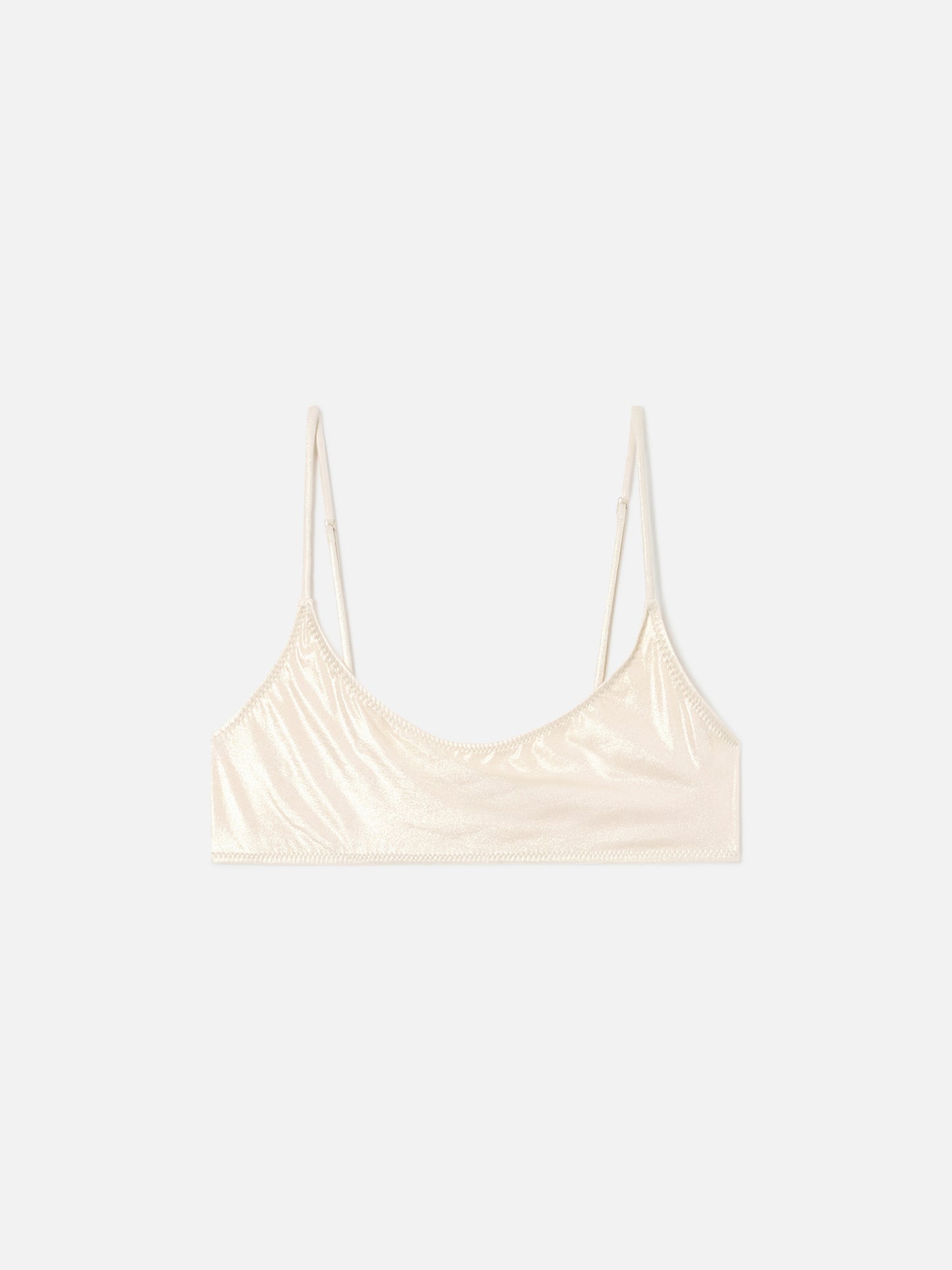 Haut de bikini brassière Sadie laminé or 