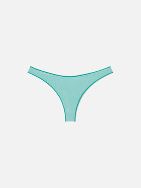 Slip mare Naomi in lurex verde acqua