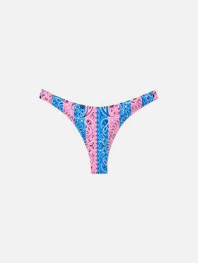 Bas de bikini cheeky Naomi à imprimé bandana 