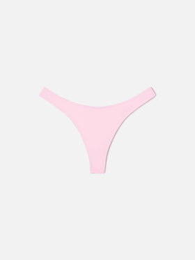 Bas de bikini brésilien Naomi en rose pastel uni 