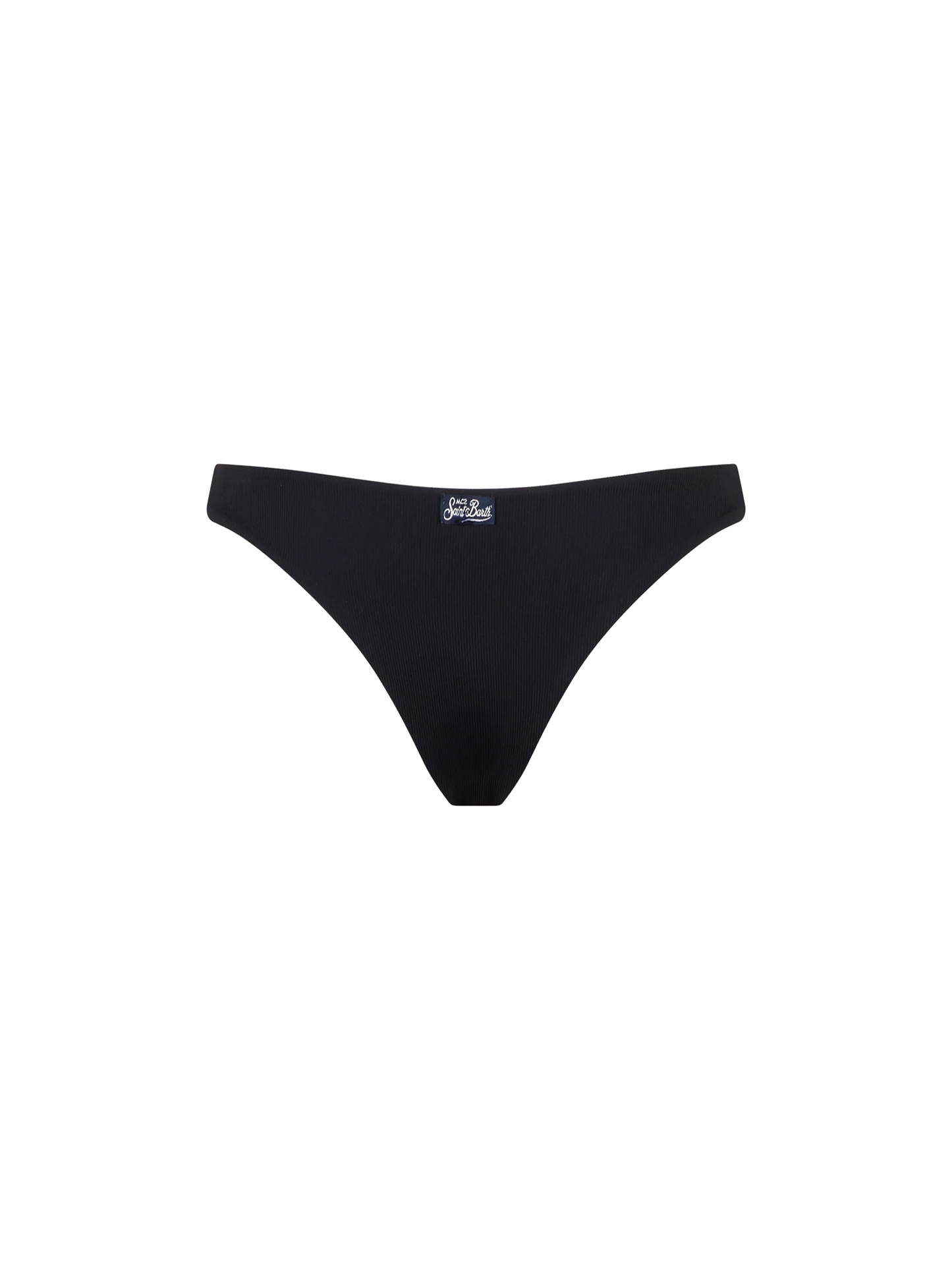 Black ribbed cheeky swim briefs - MC2 Saint Barth