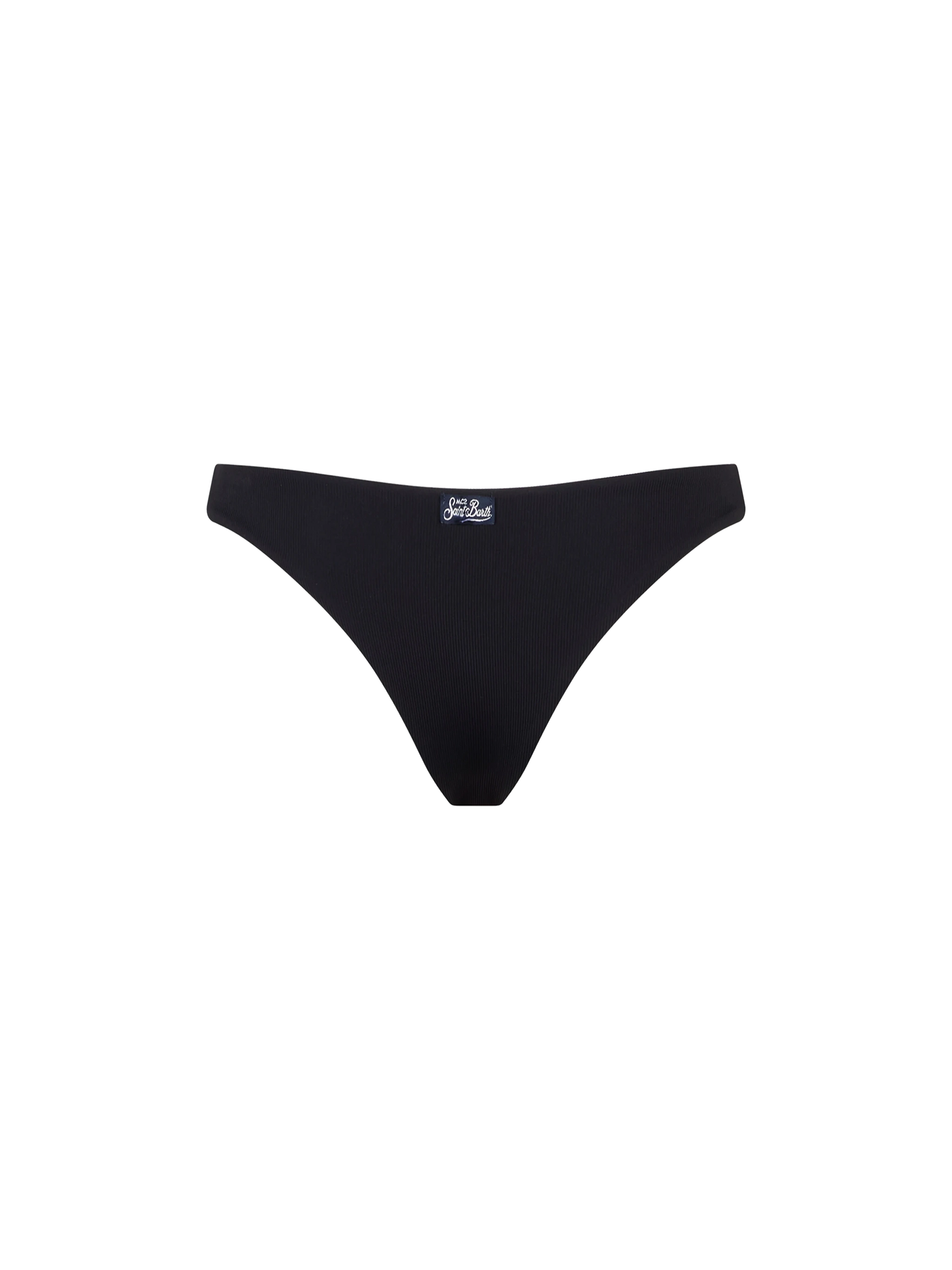 Black ribbed cheeky swim briefs - MC2 Saint Barth