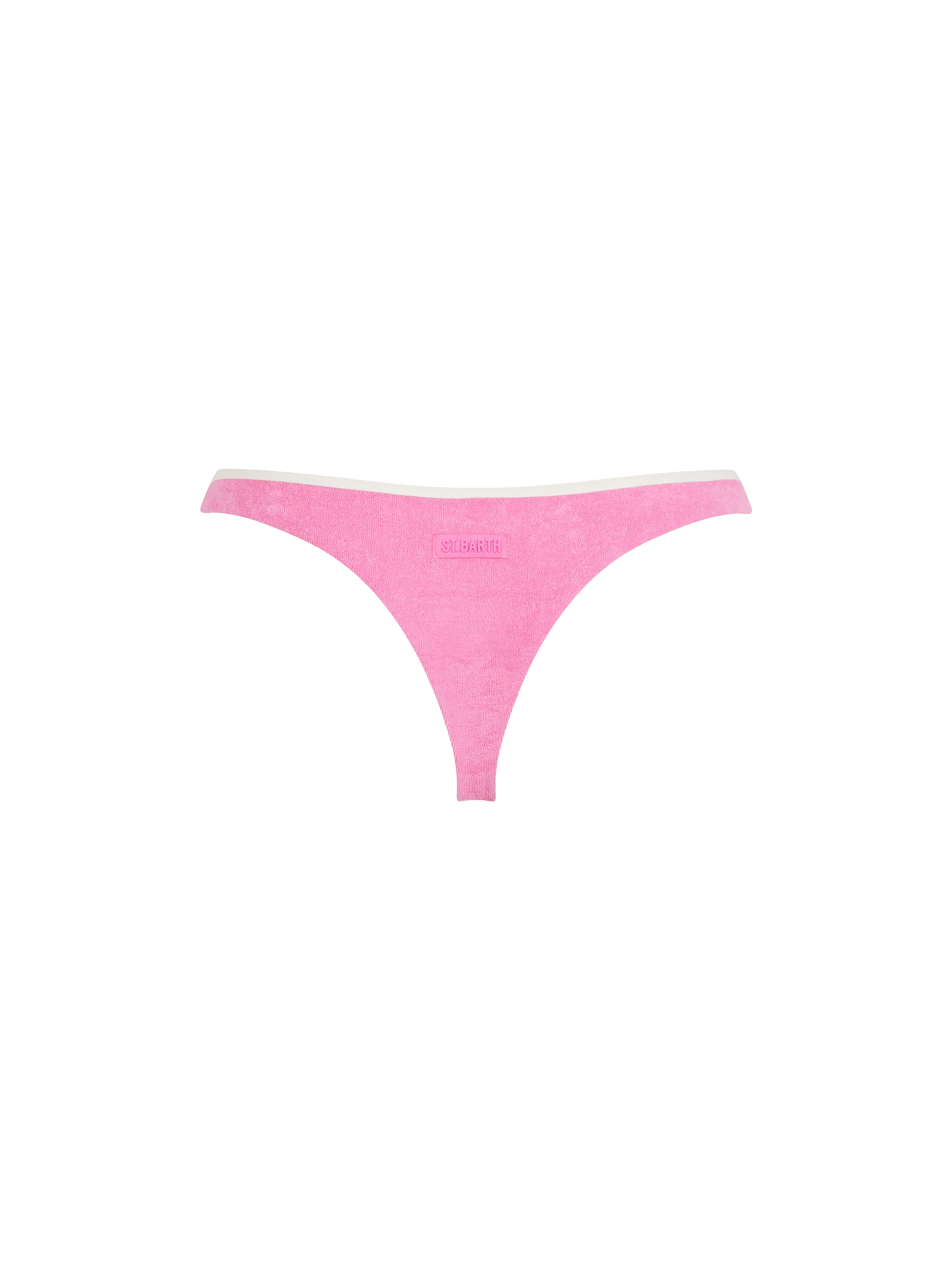 Woman terry cheeky swim briefs Naomi with piping - MC2 Saint Barth