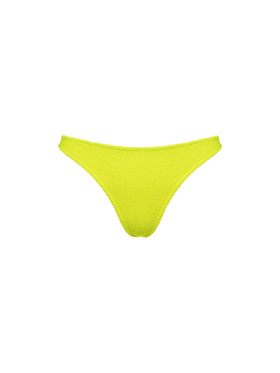 Woman fluo yellow crinkle cheeky swim briefs Naomi - MC2 Saint Barth