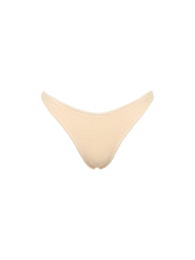 Woman beige crinkle cheeky swim briefs Naomi - MC2 Saint Barth