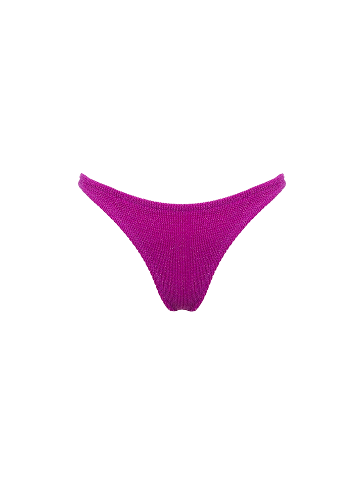 Woman fuchsia lurex classic crinkle bralette bikini Naima Naomi - MC2 Saint Barth