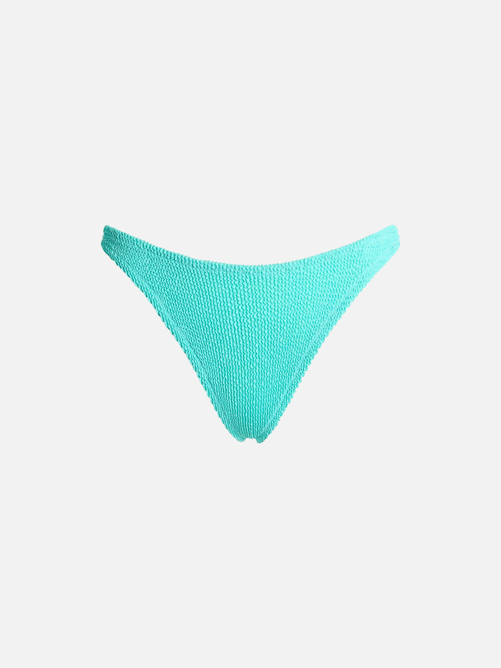 Wassergrüne, freche Damen-Badehose in Crinkle-Optik Naomi