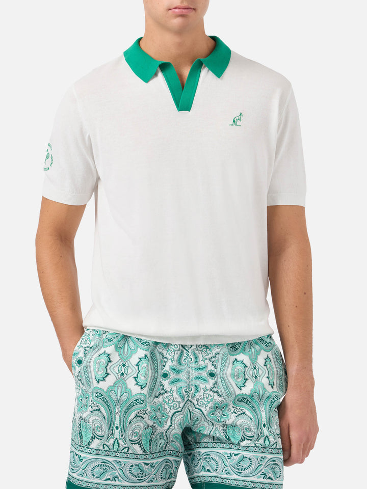 Newcombe off-white knitted cotton polo shirt | Special Edition