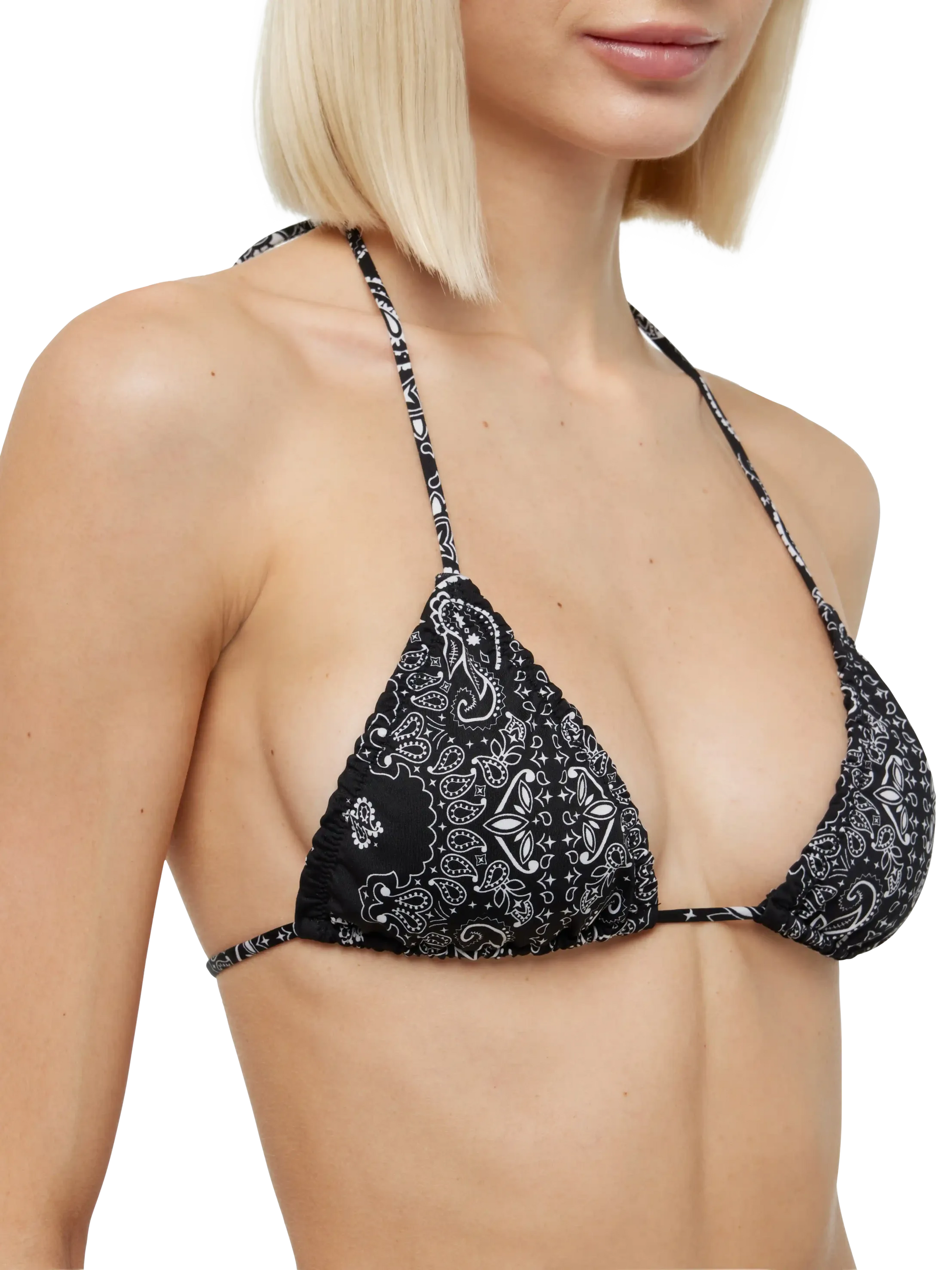 Nilly classic triangle top with bandanna print - MC2 Saint Barth