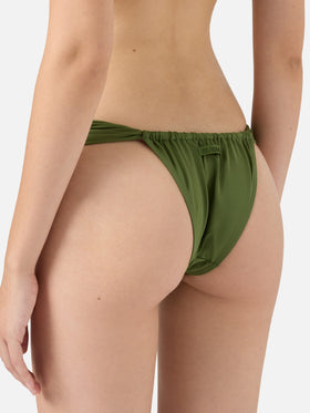 Military green fixed triangle bikini Gaia Noelle