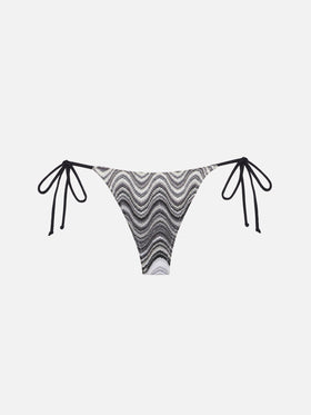 Norah raschel chevron cheeky swim briefs