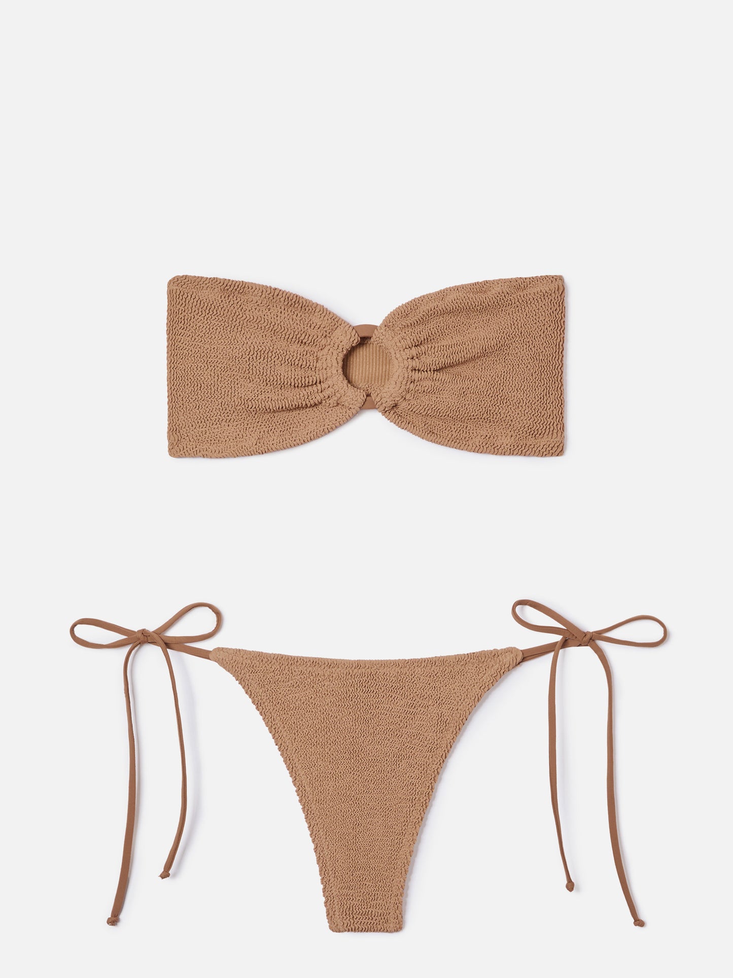 Bikini Yulia Norah en crinkle orange foncé 