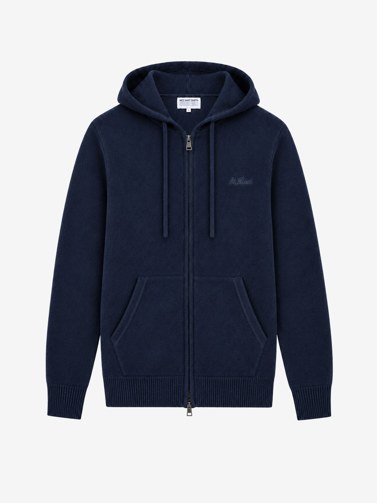 Kapuzenpullover aus Notting wool in Uni-Navyblau 