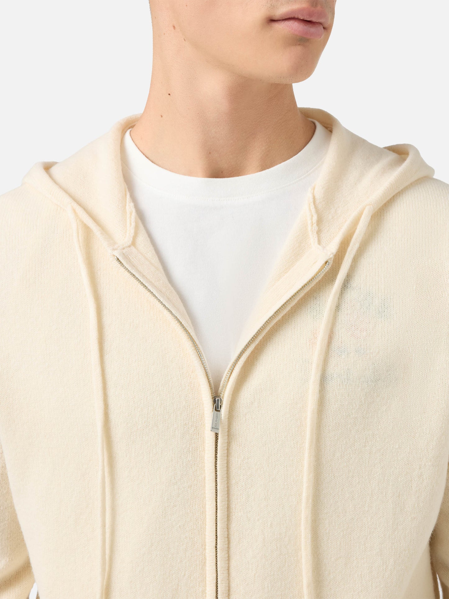 Notting Hoodie aus 100 % Lammwolle, weiß