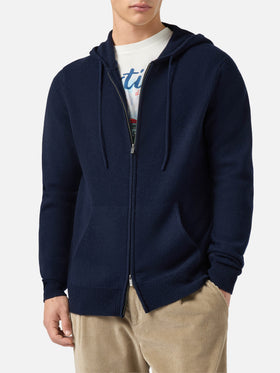 Notting Hoodie aus 100 % Lammwolle, blau-marineblau