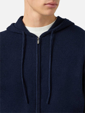 Notting Hoodie aus 100 % Lammwolle, blau-marineblau