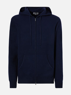 Notting Hoodie aus 100 % Lammwolle, blau-marineblau