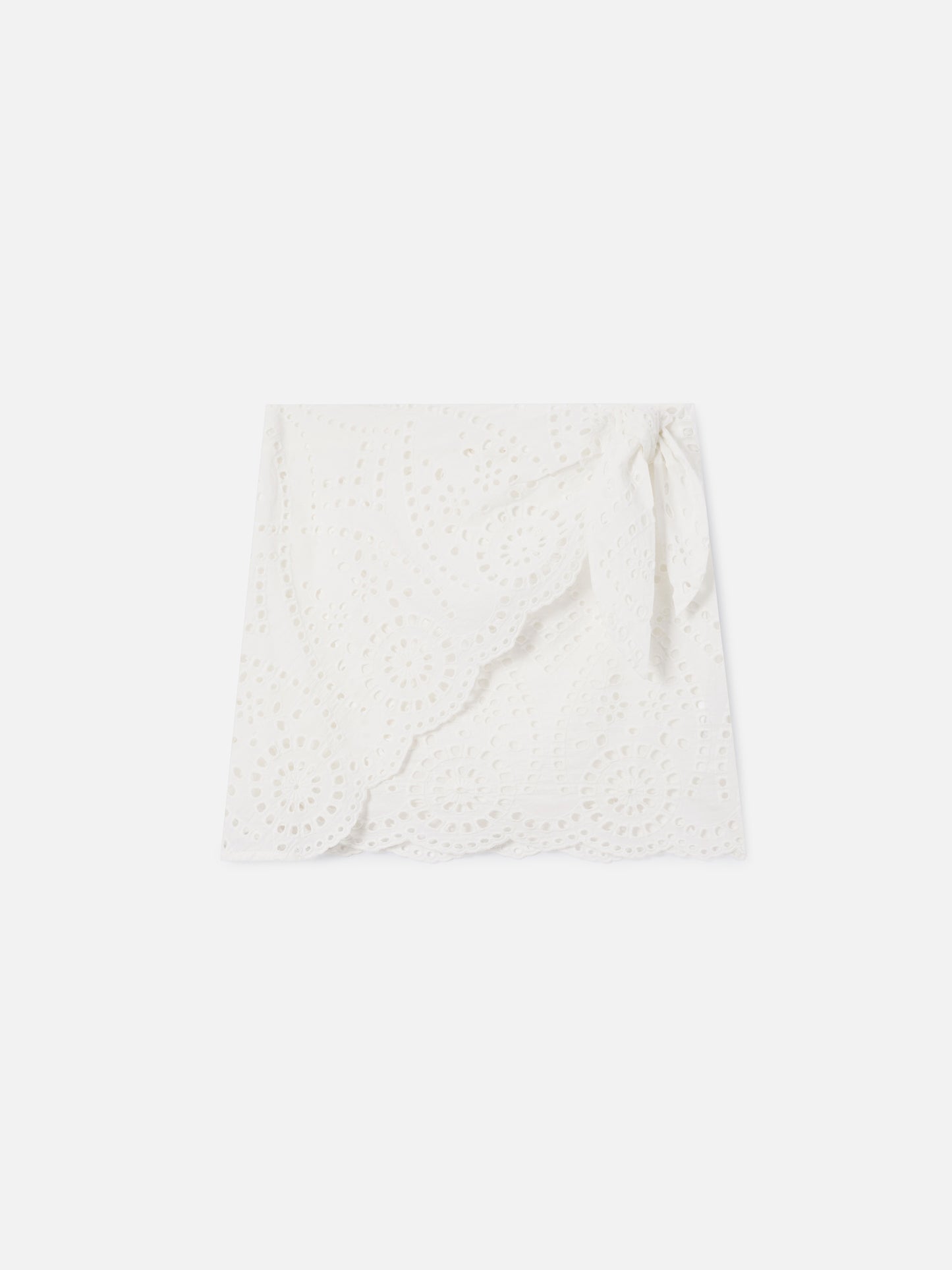 White Nyra broderie anglaise mini skirt