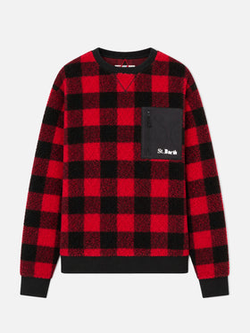Sudadera de forro polar Teddy Oak con estampado de cuadros 