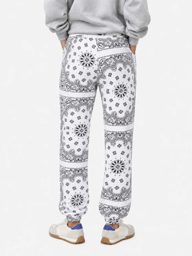 Jogginghose aus Baumwolle mit Bandana-Print 