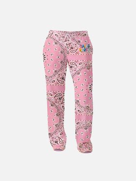 Cotton joggers Odalys Jr with bandanna print