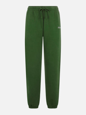 Militärgrüne Jogginghose aus Baumwollfleece von Odalys