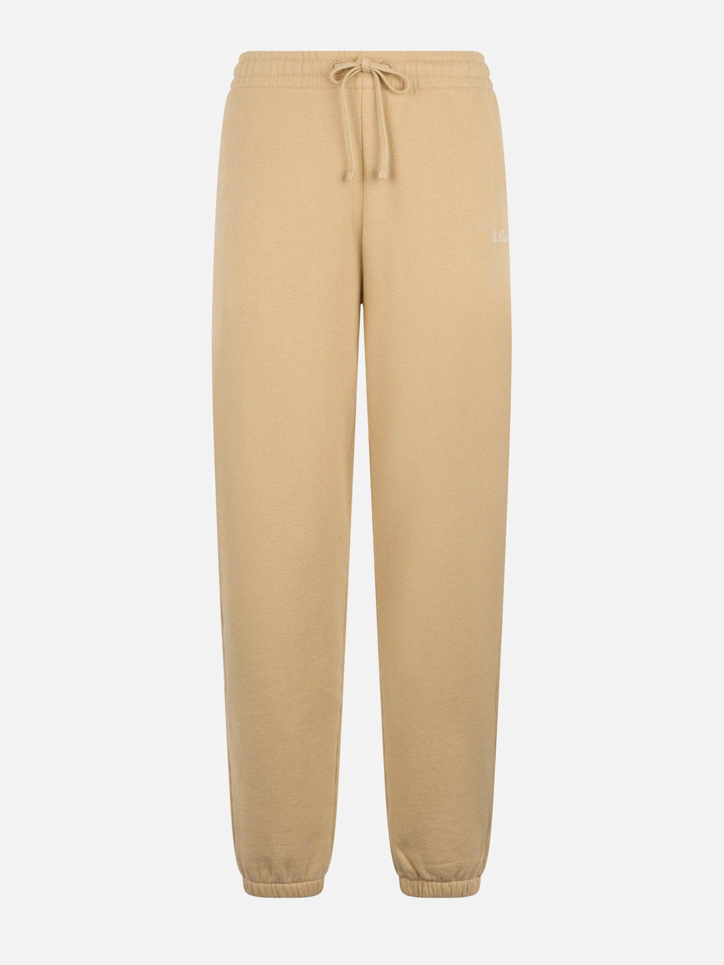 Pantaloni Odalys in felpa di cotone beige
