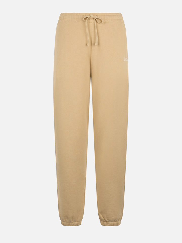 Beige Jogginghose aus Baumwollfleece für Damen Odalys