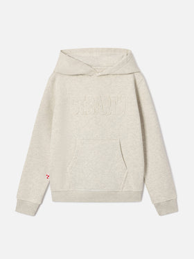 Sudadera con capucha Cream Oliver de mezcla de algodón con parche St. Barth 
