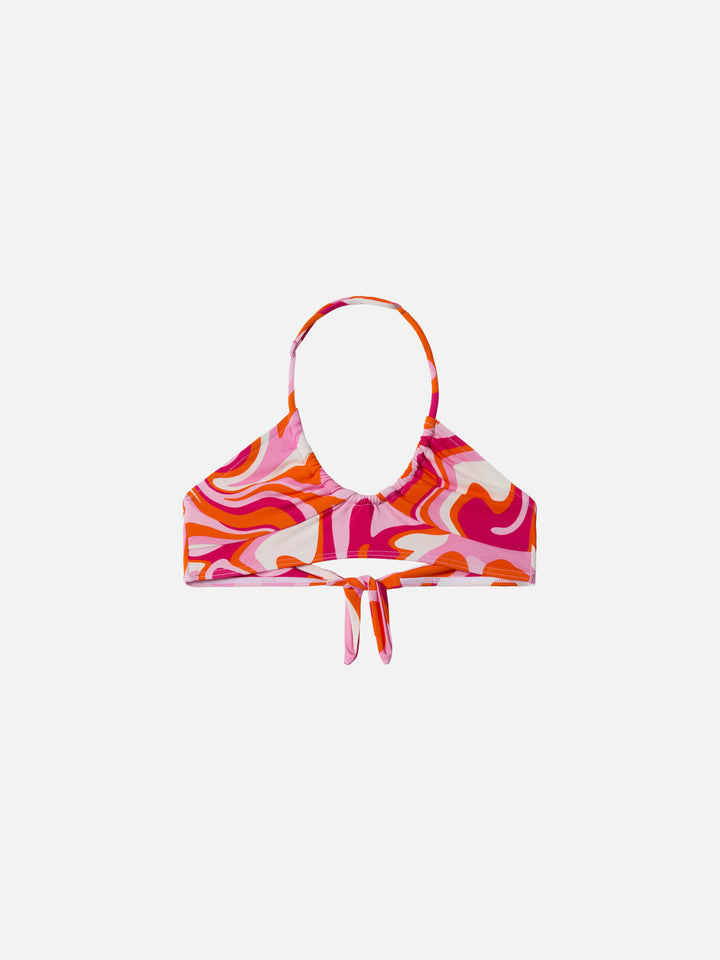 Page Jr Crop-Top mit Liquid Shape Print