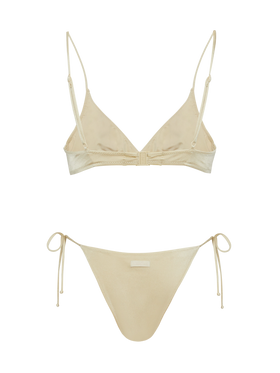 Gold bralette bikini Paloma Marielle with rhinestone embellishment - MC2 Saint Barth