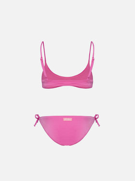 Paloma Jr pink bralette bikini with rhinestones - MC2 Saint Barth