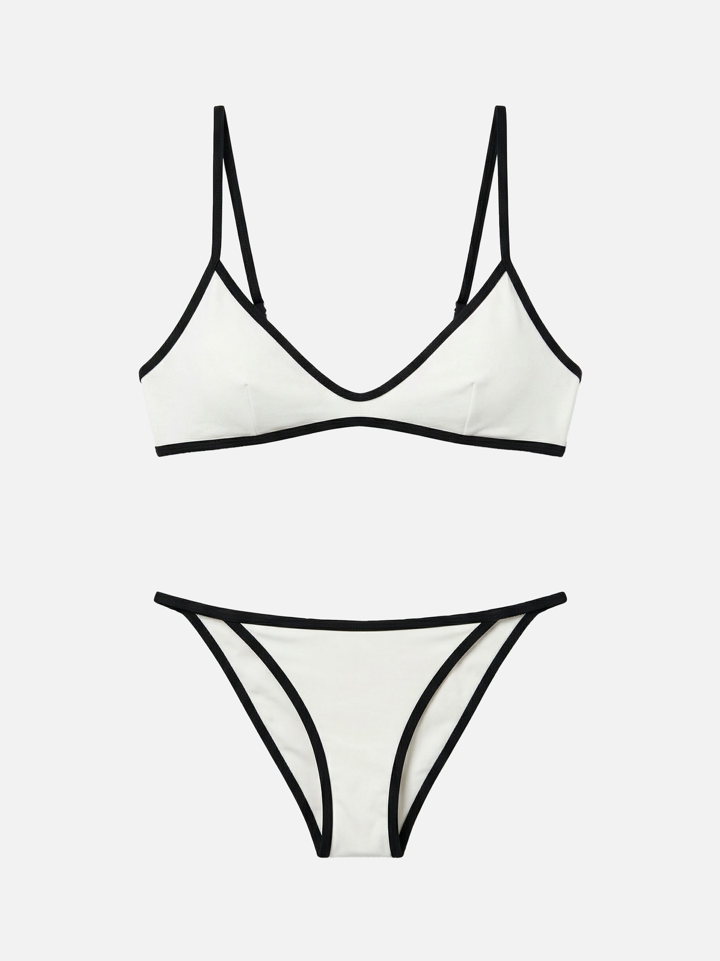 Paloma Zephire String cream bikini with contrast trims