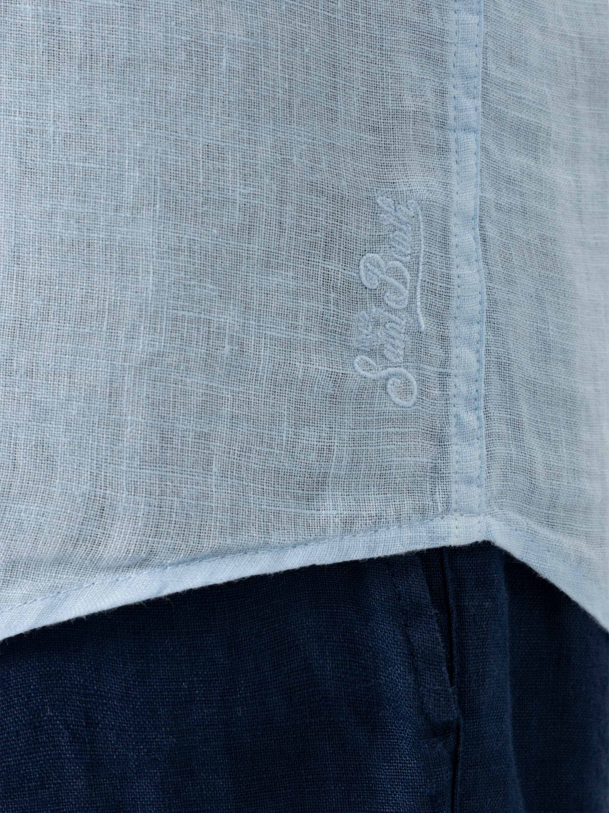 Light blue linen shirt Pamplona - MC2 Saint Barth
