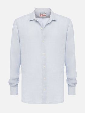 Stone grey linen shirt Pamplona - MC2 Saint Barth