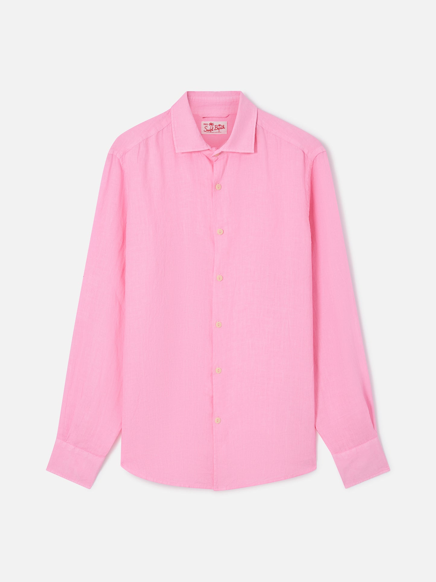 Pamplona fluo pink linen shirt