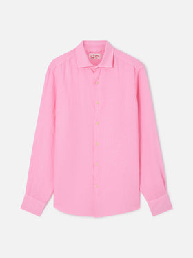 Pamplona fluo pink linen shirt