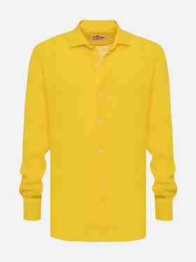 Yellow linen shirt Pamplona - MC2 Saint Barth