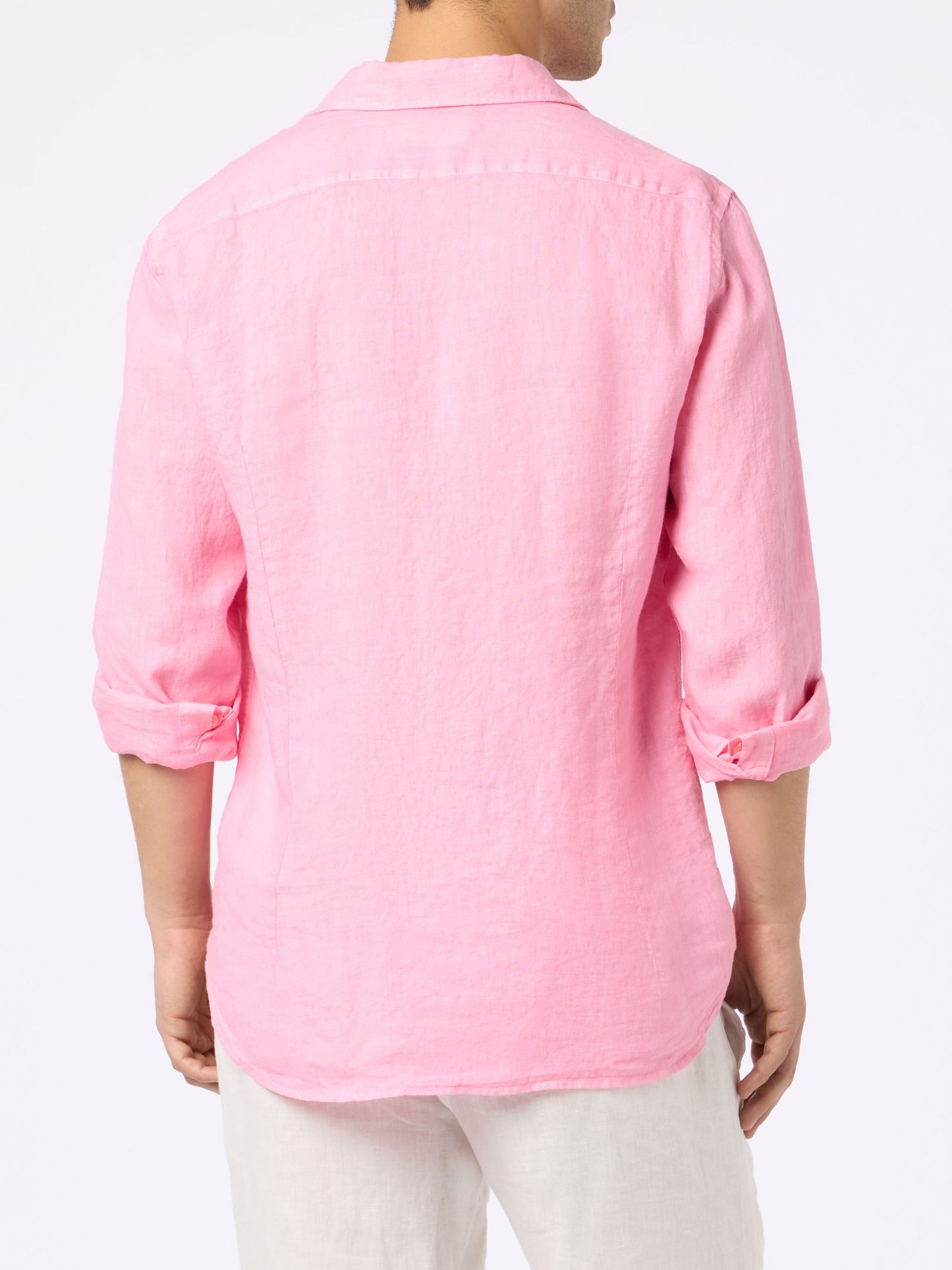 Man pink linen shirt Pamplona - MC2 Saint Barth