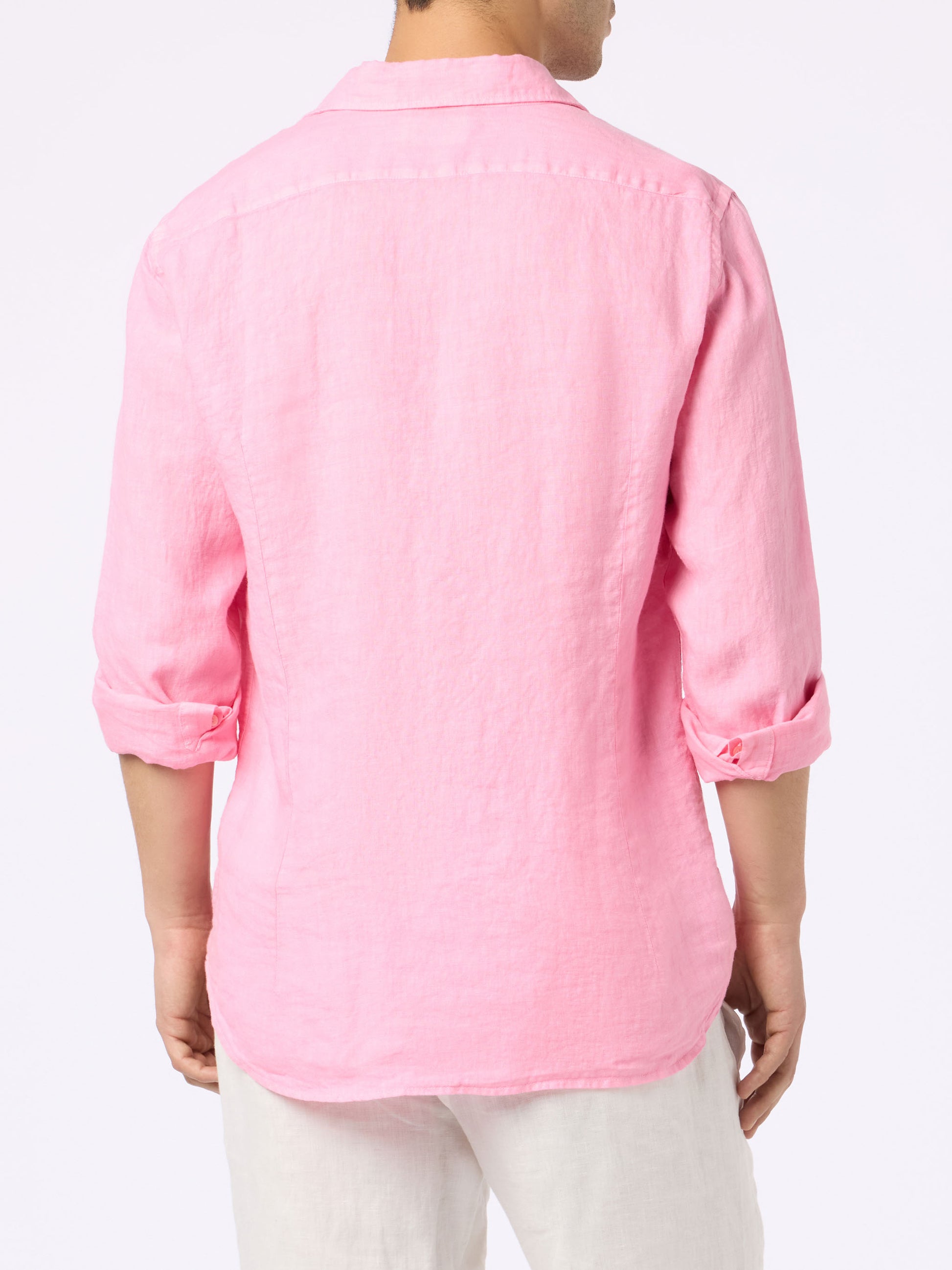 Man pink linen shirt Pamplona - MC2 Saint Barth