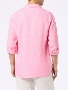 Man pink linen shirt Pamplona - MC2 Saint Barth