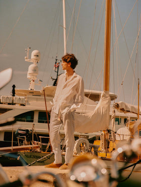 Camisa blanca de lino Pamplona 