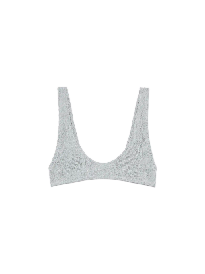 Pamy lurex silver tiny crinkle bralette - MC2 Saint Barth