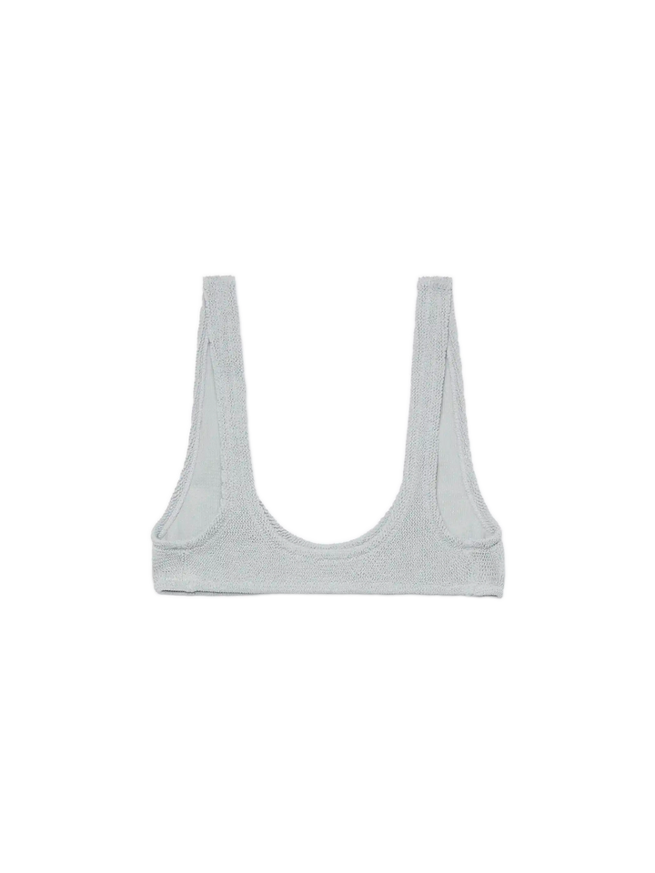 Pamy lurex silver tiny crinkle bralette - MC2 Saint Barth