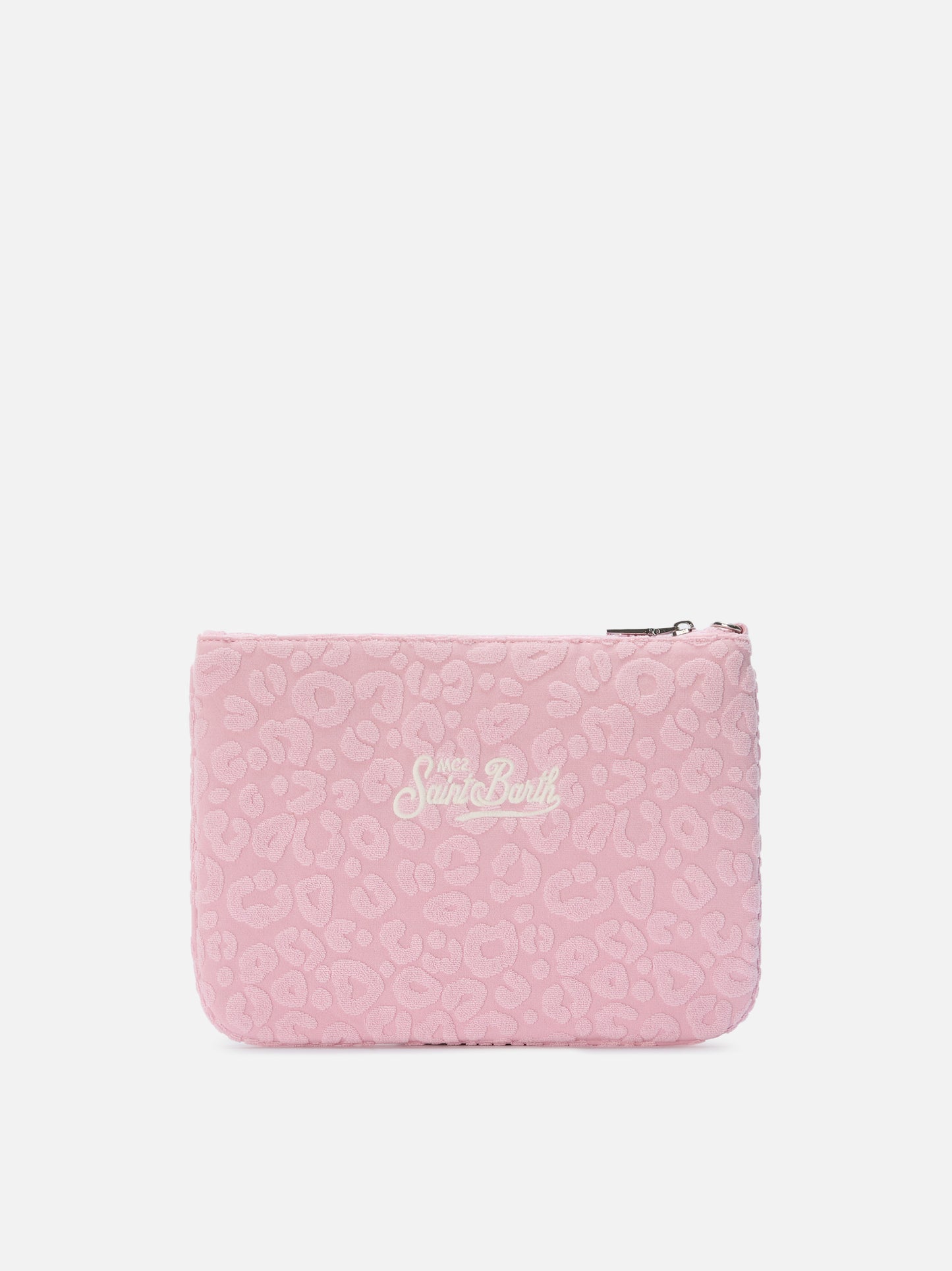 Parisienne Sponge pouch con motivo leopardato in rilievo e trcolla removibile 