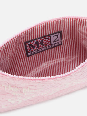 Parisienne Sponge pouch con motivo leopardato in rilievo e trcolla removibile 