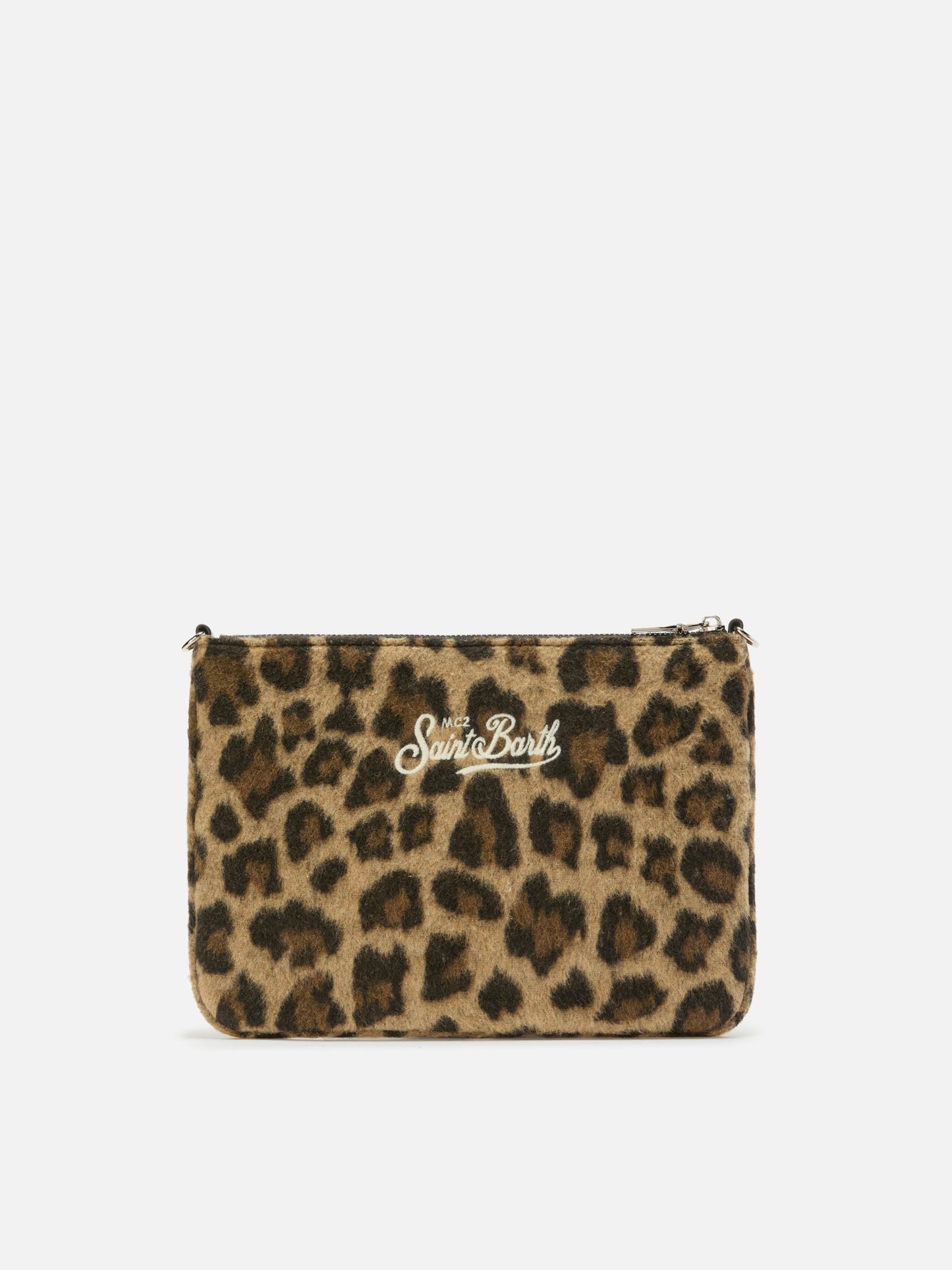 Borsa crossbody Parisienne Felt in misto lana leopardata